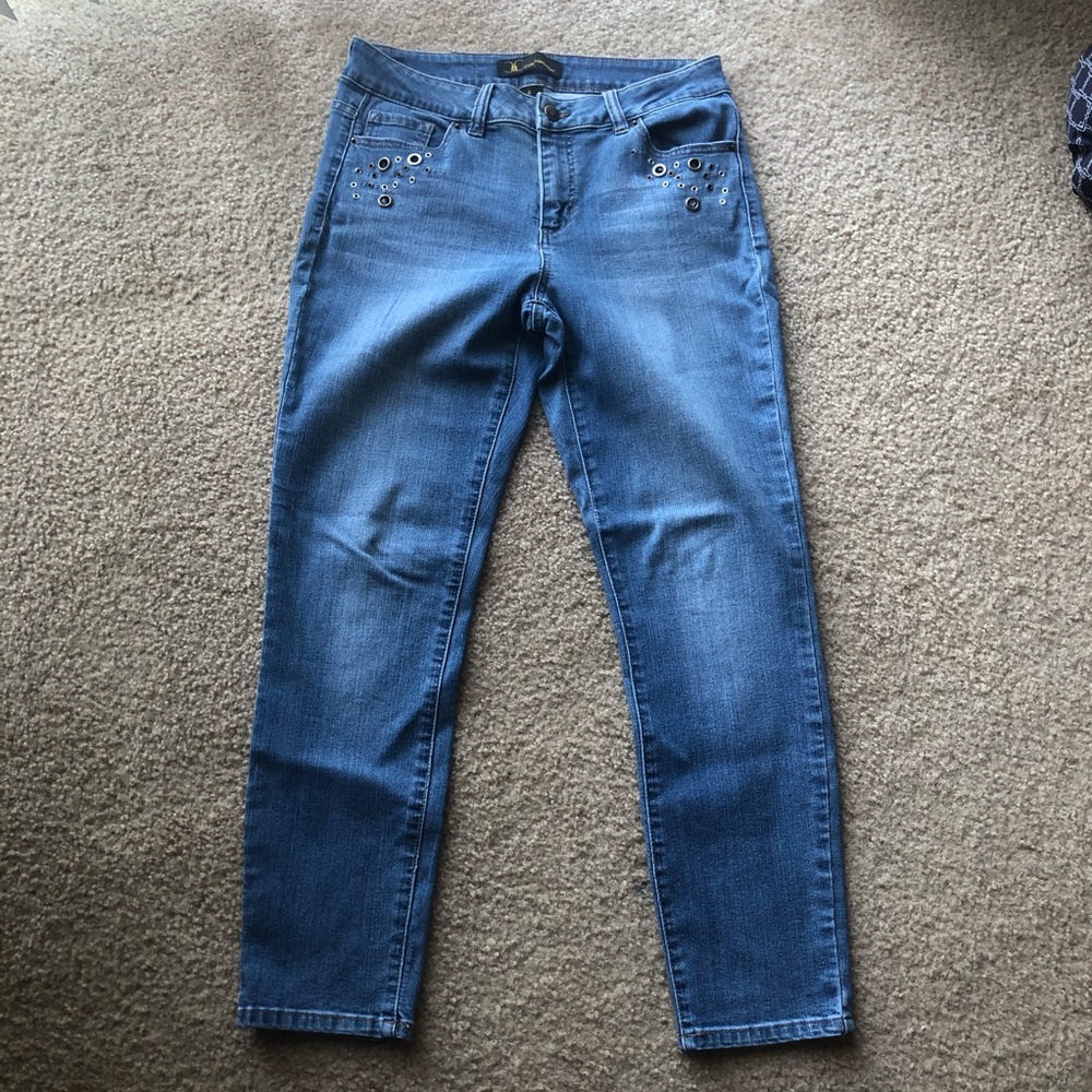 CHRISTINA MALANDRINO JEANS CROPPED MID RISE SZ 6
